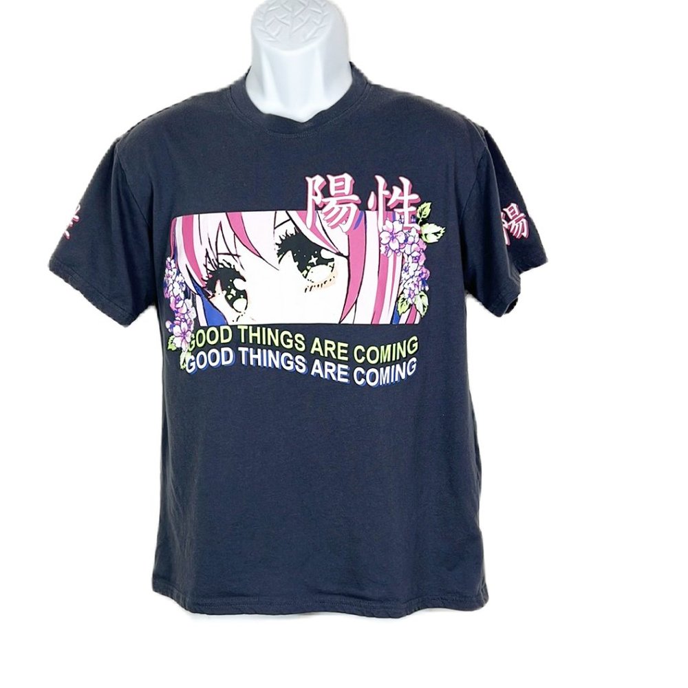Orange Kiss Shirt Men Small Grey Anime Japan Graphic Good Things Are Coming Tee